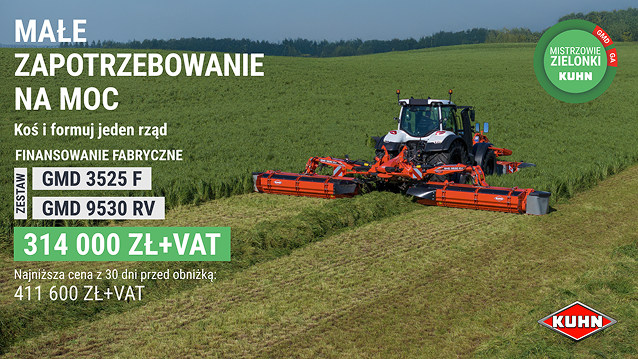 kuhn kosiarka dyskowa ze ślimakami gmd 9530 rv + gmd 3525 f